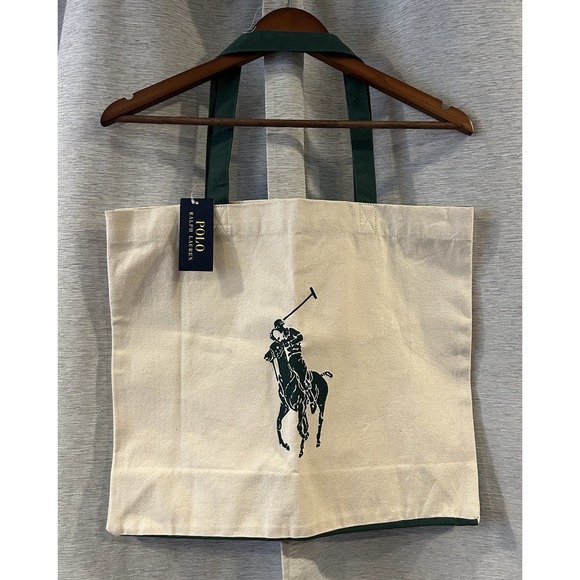 Ralph Lauren Canvas Tote Bag Large Capacity Limited Edition Iconic Design NWT - Picture 1 of 3
